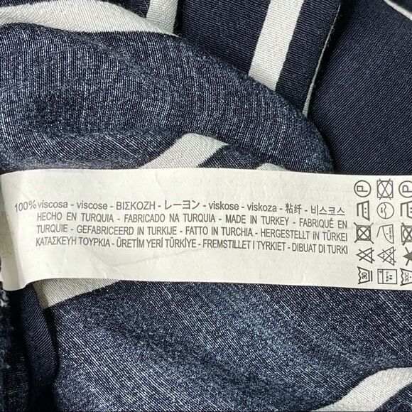 Zara Blue White Navy Striped One Shoulder Night Out Dress Size XS - Picture 11 of 15